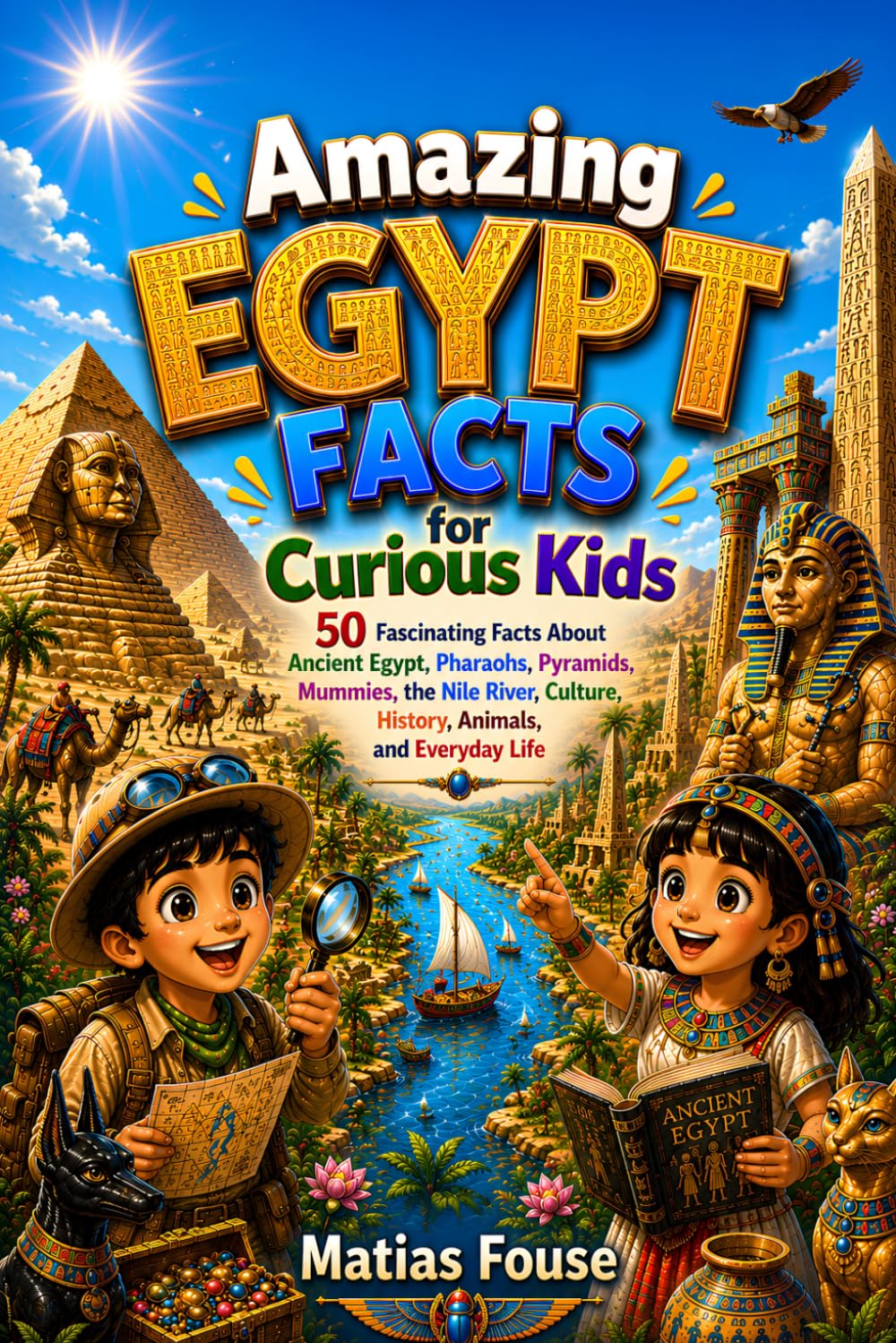 Amazing Egypt Facts for Curious Kids: 50 Fascinating Facts About Ancient Egypt, Pharaohs, Pyramids, Mummies, the Nile River, Culture, History, Animals, and Everyday Life