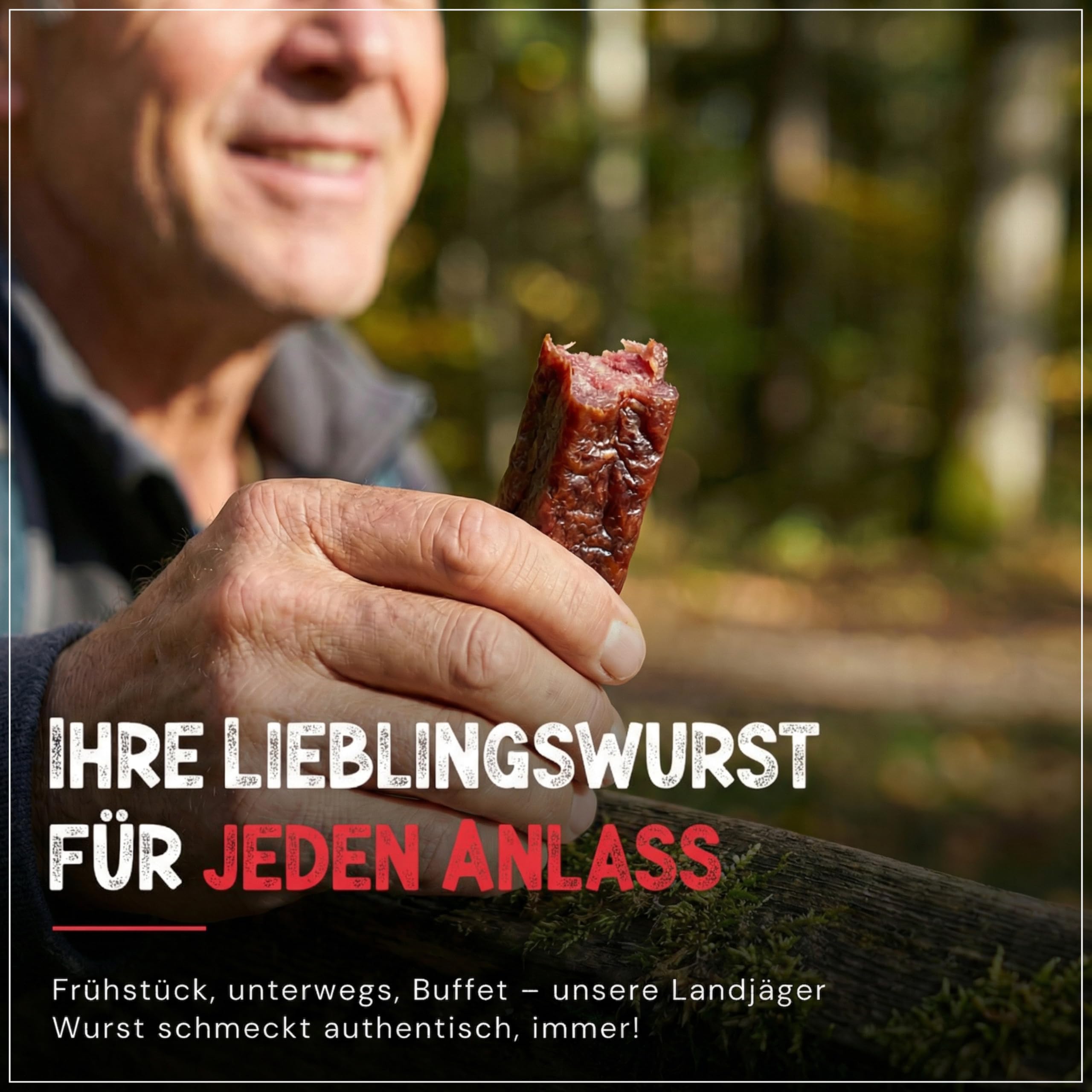 PALEO TO GO Bio Landjäger 6 Paar (à 70 g) - Premium Rohwurst-Spezialität aus Rind- und Schweinefleisch - 100% natürlich & ohne Zusätze - geräucherte Snack Wurst - herzhaft & aromatisch