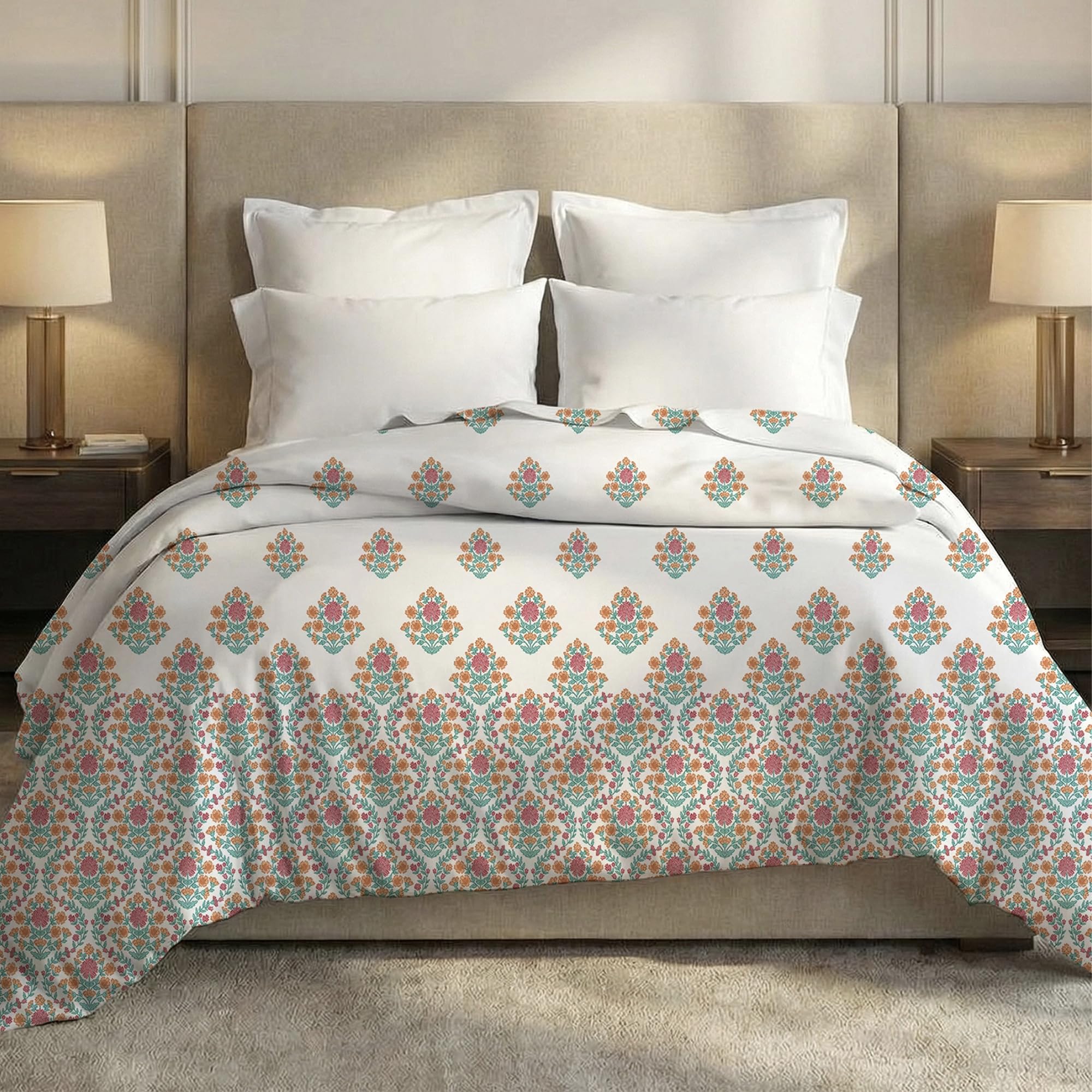 MYTRIDENT Soft Comfort Comforter, 210 TC 100% Cotton 200 GSM Comforter, King Size Comforter - Cascade-image-6