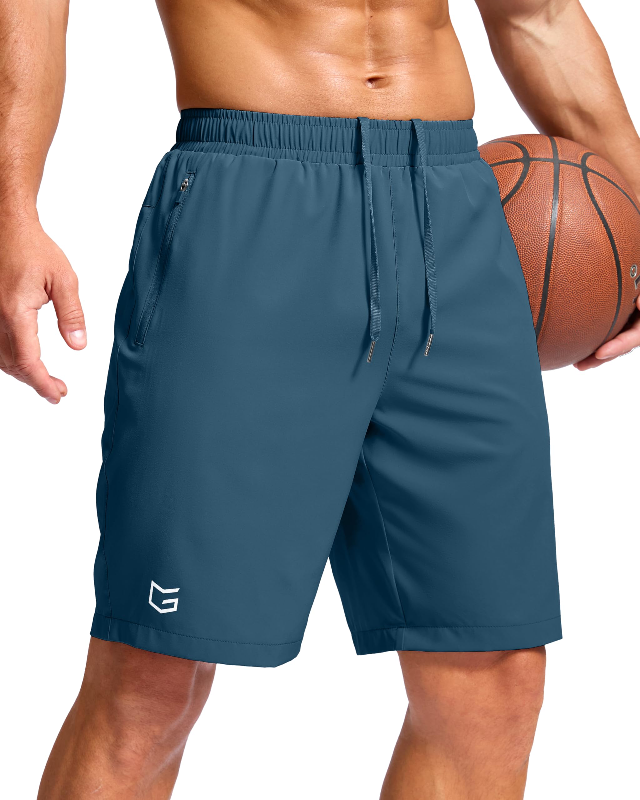 G Gradual Men's Athletic Running Shorts with 2 Zipper Pockets 7"/ 5"/ 9"