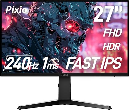Pixio PX279 Prime Neo 27 inch 240Hz Refresh Rate FHD 1080p Resolution Fast IPS Panel 1ms GTG Response Time Gaming Monitor with Adaptive Sync y Adjustable Stand
