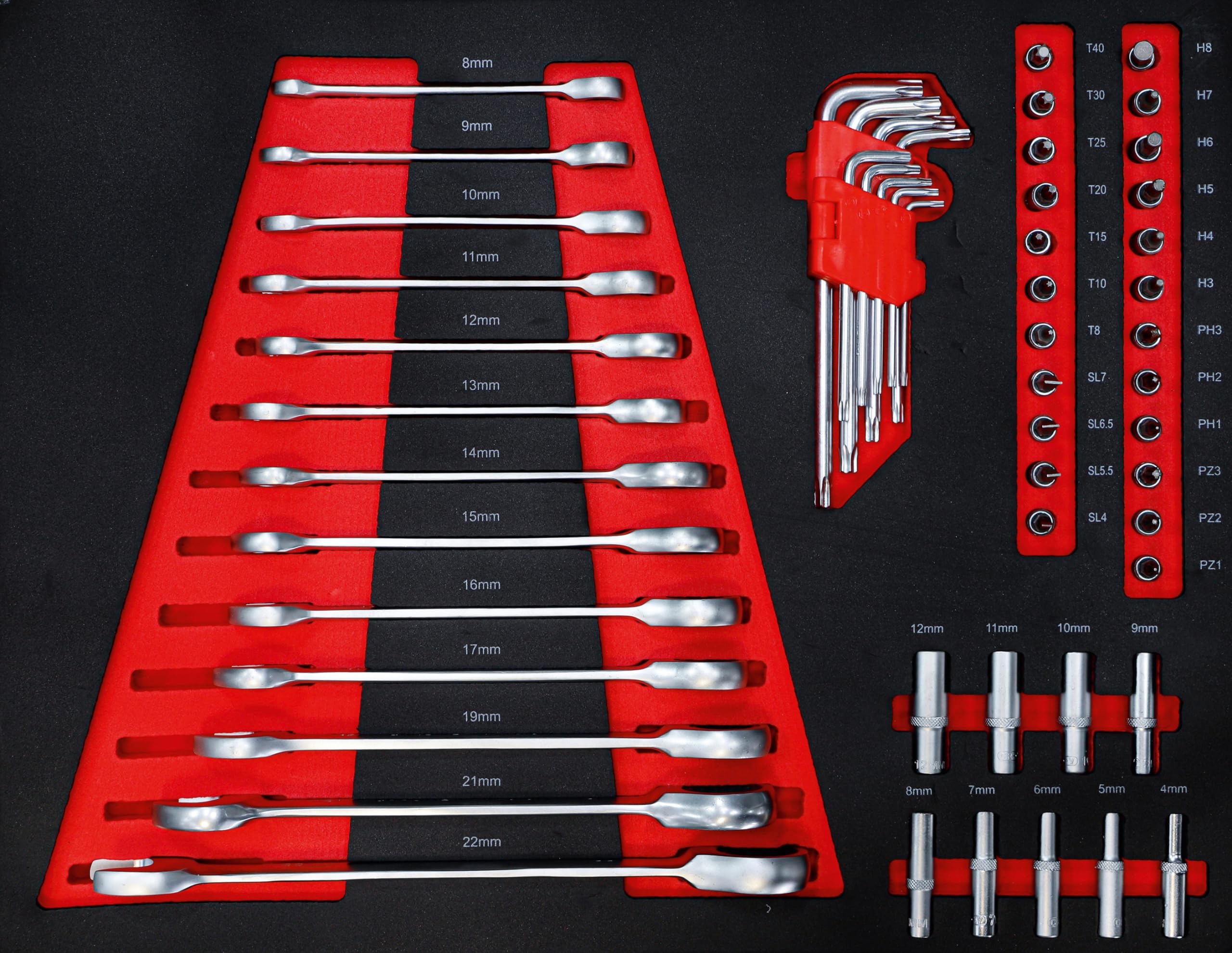 BGS Diy 6055 | Servante d’atelier | 6 tiroirs | 1 porte latérale | avec 158 outils