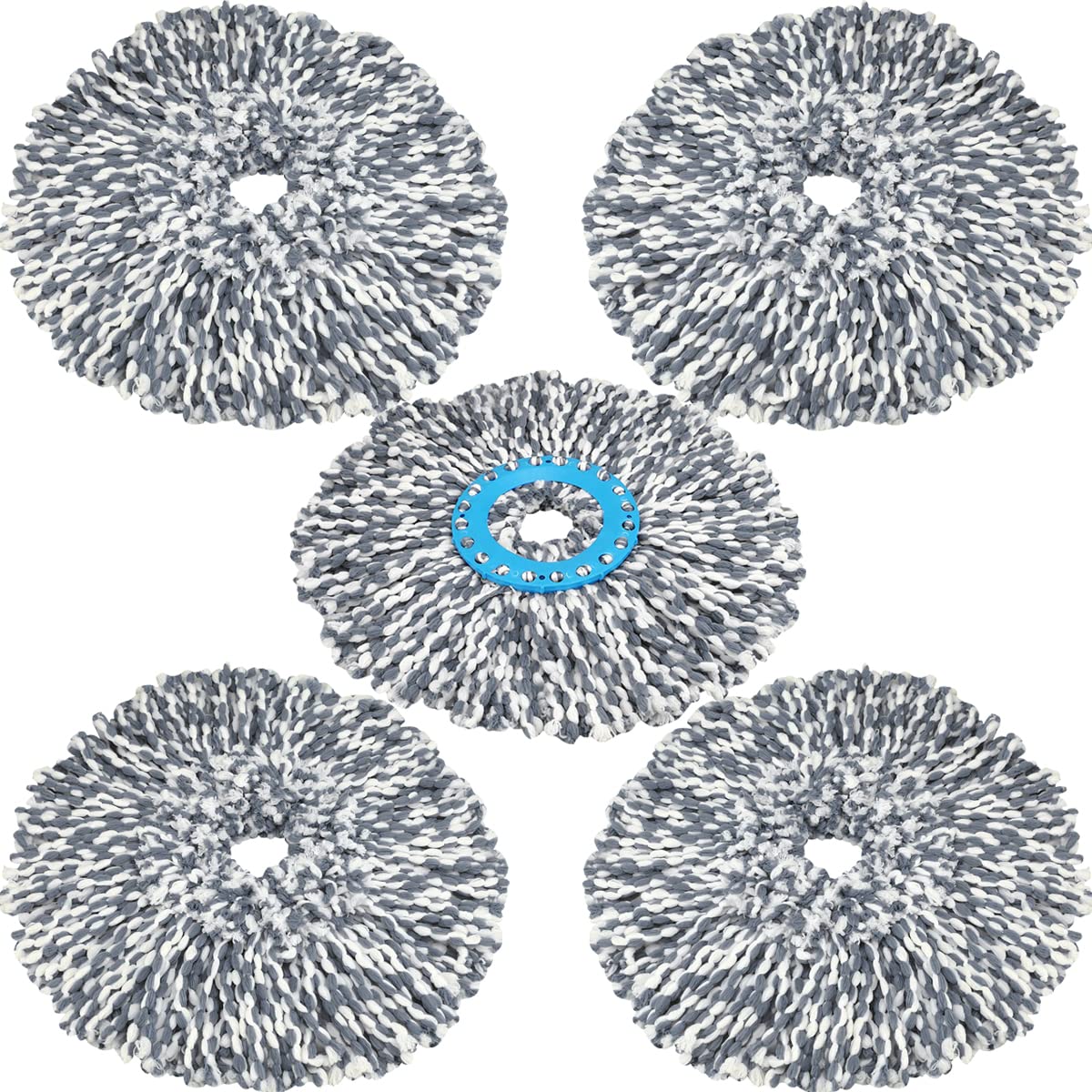 Primeway® Microfibre Replacement Mop Head (Refill) | Pack of 5 (38 cm, Green)