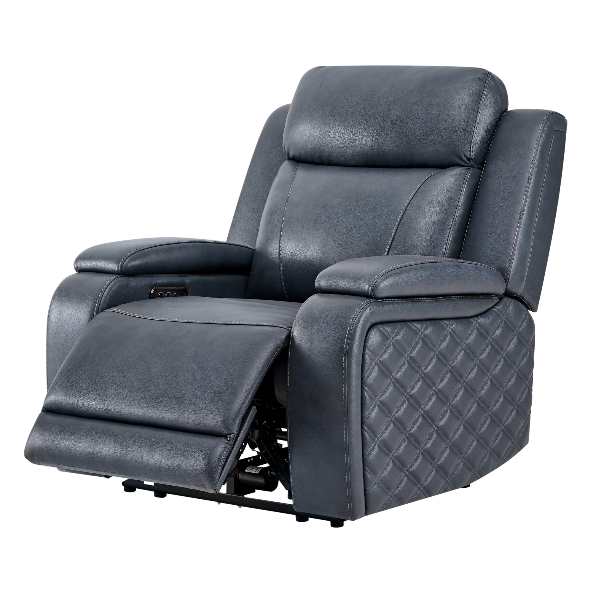 Watson & Whitely Genuine Leather Power Recliner Chairs for Adults, Zero Gravity Recliner with Power Headrest & Hidden Storage, RV Electric Reclining