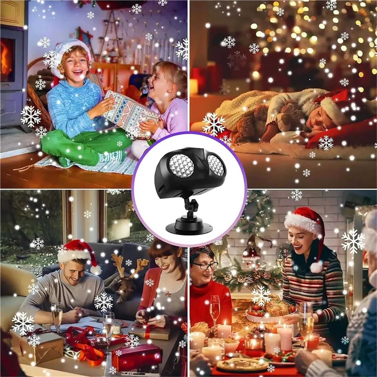 Proiettore di luci natalizie con fiocchi di neve, proiettore di luci natalizie for feste