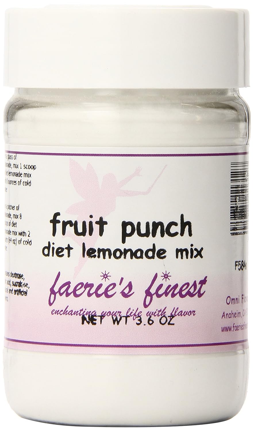 Faeries Finest Fruit Punch Diet Lemonade Mix, 3.6 Ounce