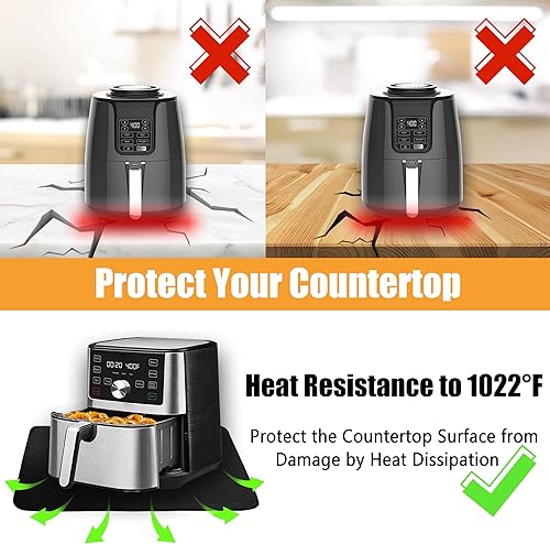 Miniatura 3 de Amerbro Tapetes resistentes al calor para encimera, tapetes resistentes al calor de 16 x 24 pulgadas para freidora de aire, protector de encimera de