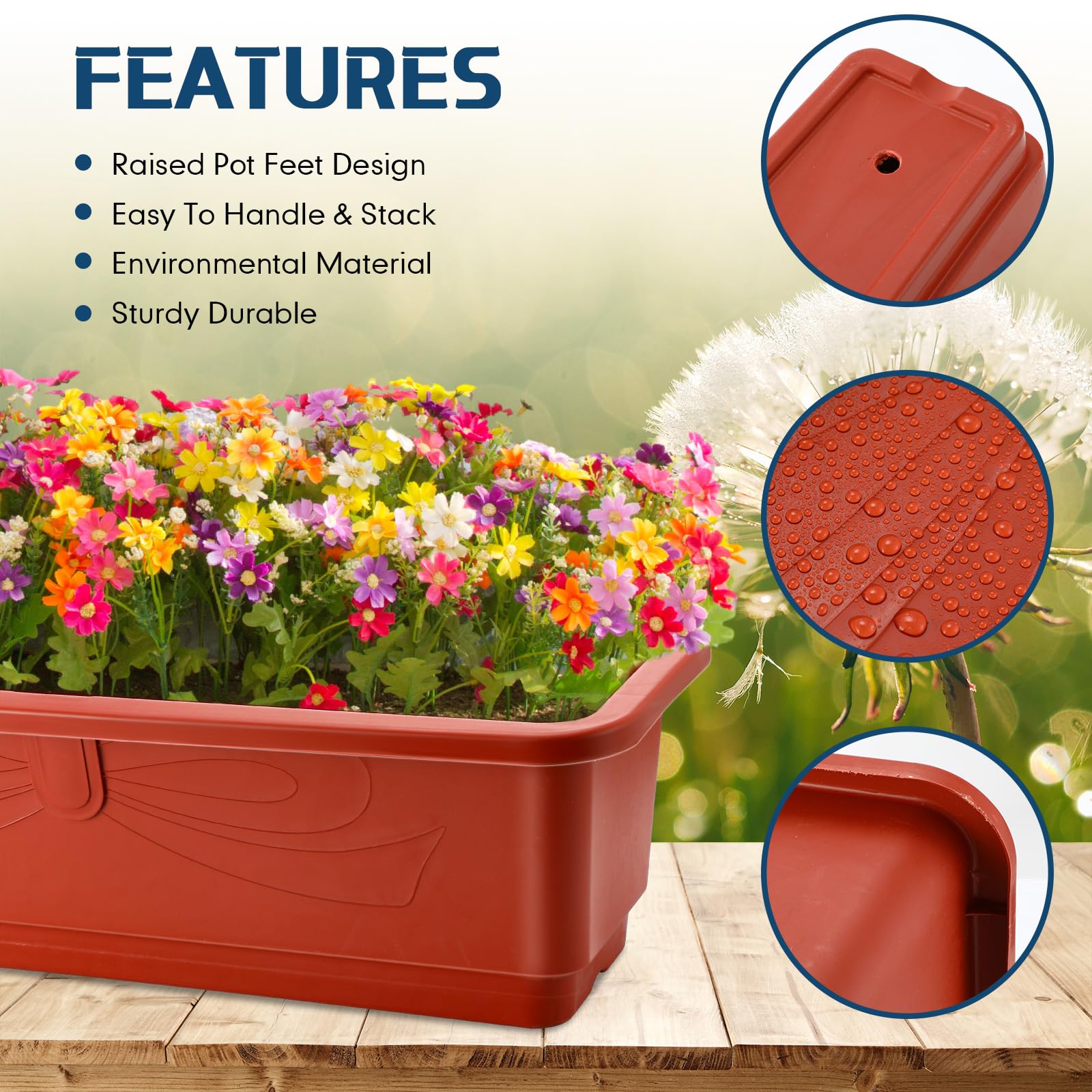 pflanztpfe bei amazon Blumentopf / Pflanzgef Farmer  Glasierter Steinguttopf Blau 36x33