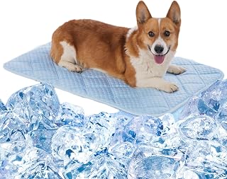 Petvolve Dog Cooling Mat Large 36x24 - Self-Cooling & Warming Double-Sided Pet Bed for Dogs Cats, Washable Foldable All Seasons Kennel Pad