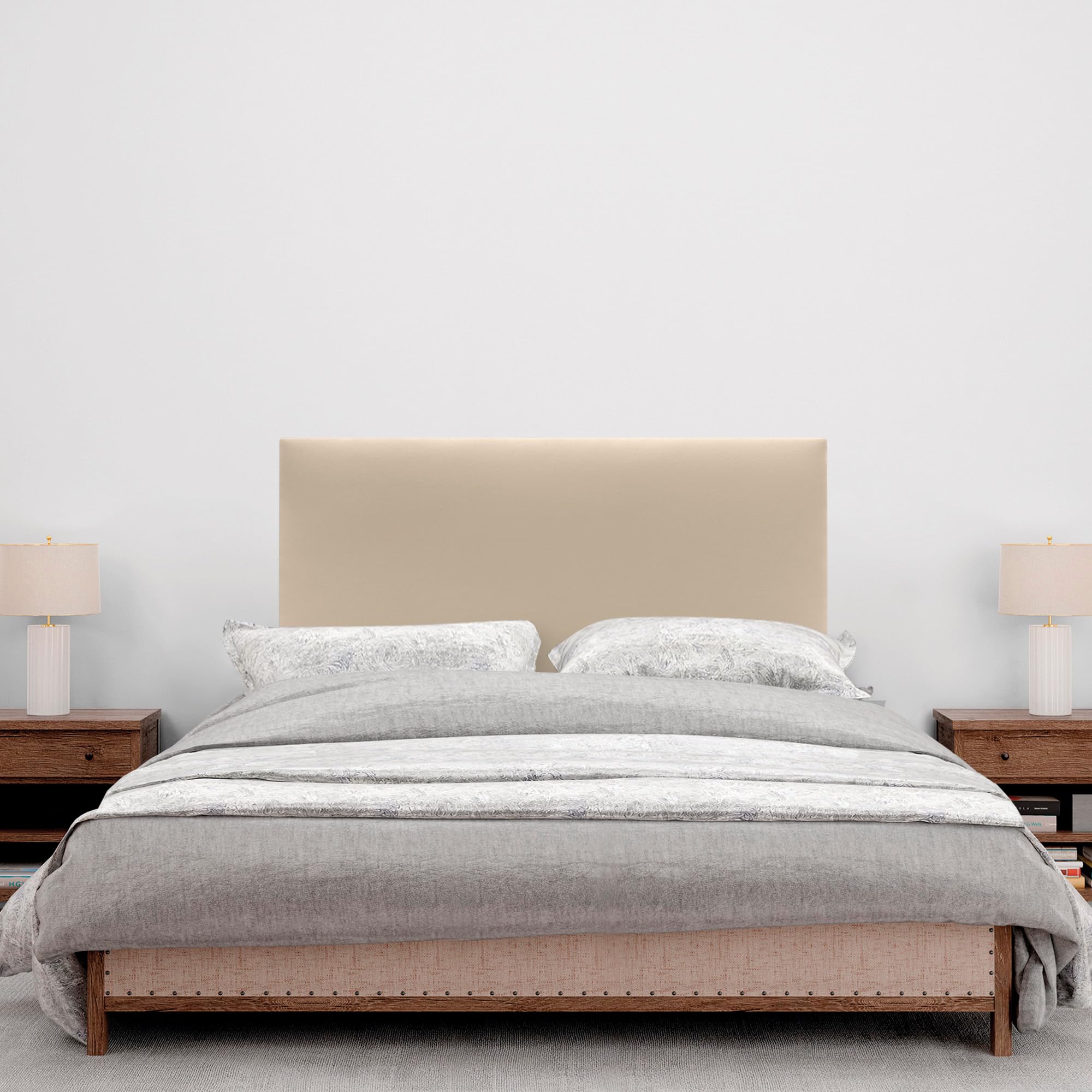 DHOME Testiera in similpelle o tessuto AQUALINE Liscia e con gambe Testiera per letto imbottita Testiera per letto imbottita (Similpelle Rosa, 135cm con Gambe (Lits 120/135/140