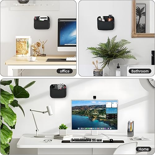 Miniatura 6 de JEYODA Bolsillo de almacenamiento lateral para asiento de automóvil, organizador pequeño, organizador lateral de consola multifuncional de piel