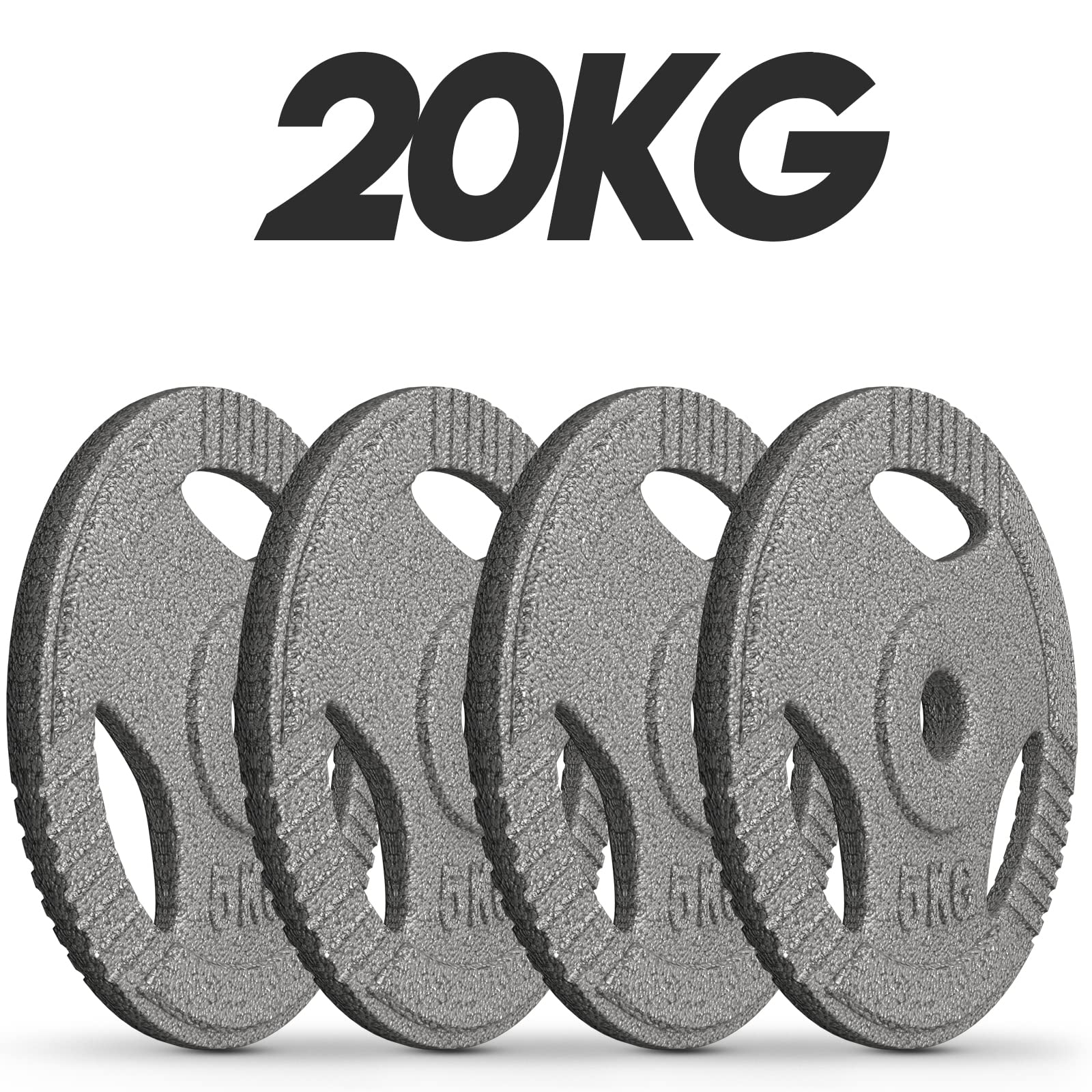 Set Dischi Palestra In Ghisa - Pesi Da 5-20kg Per Bilancieri E Manubri Ø30mm - Foto 12