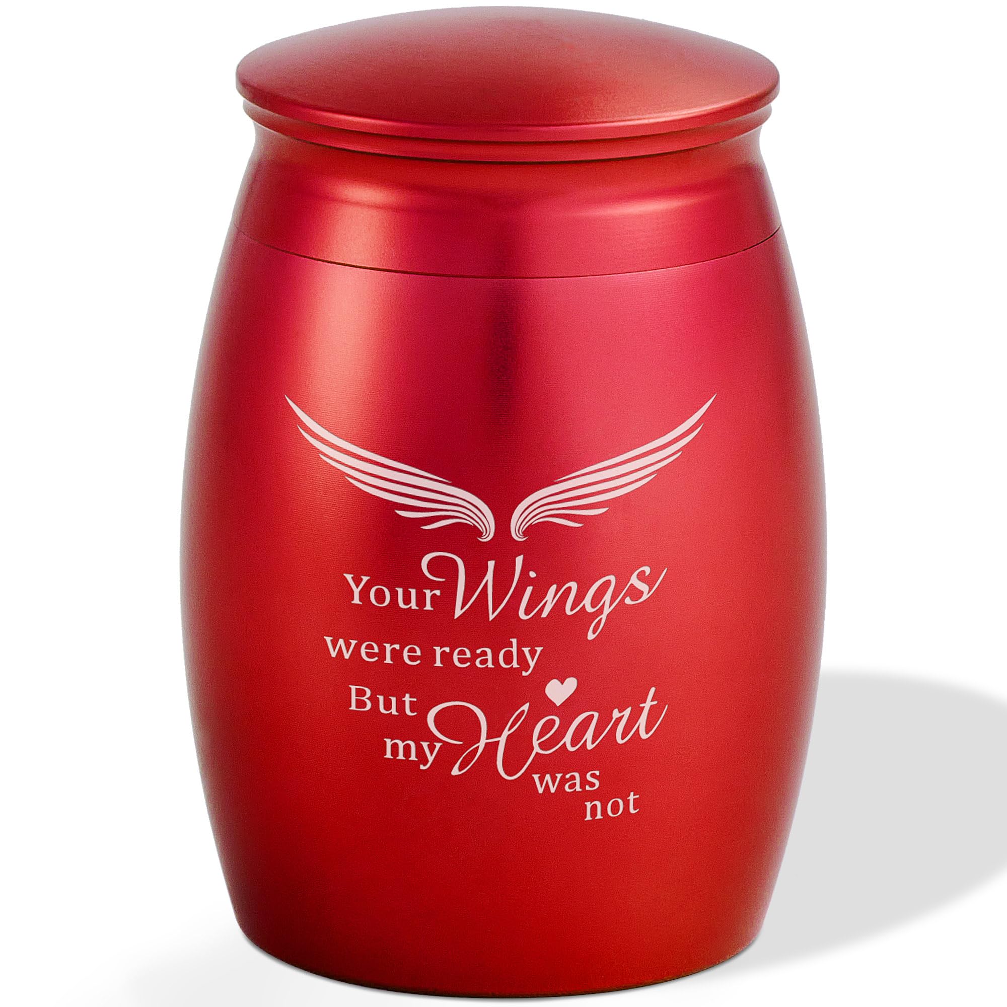 LINES ARTE 2.67 Inches Small Urns for Human Ashes, Mini Keepsake Red Urns, Memorial Funeral Ashes — image 1