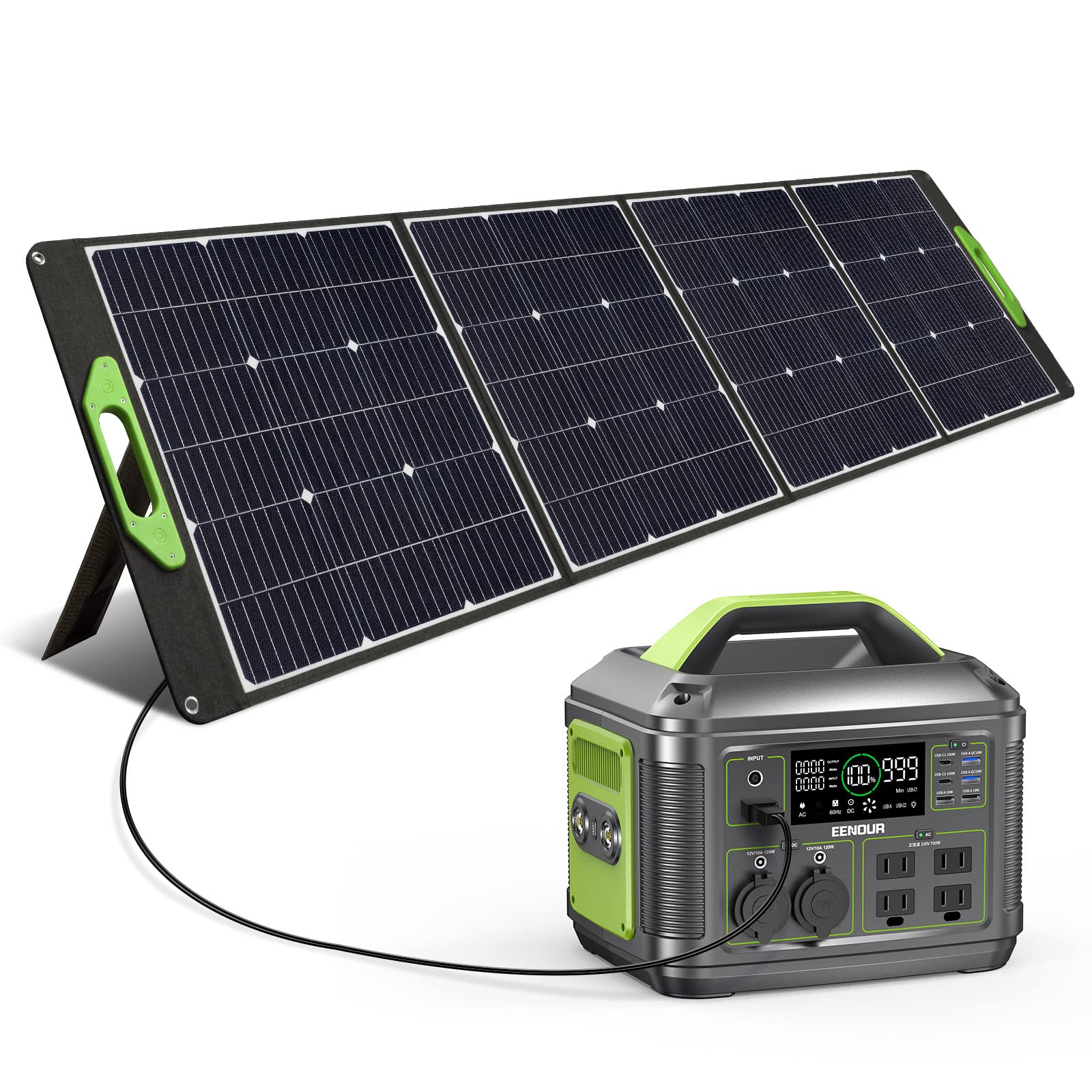 Amazon.co.jp: EENOUR ポータブル電源 P703 ソーラーパネル200W 1枚