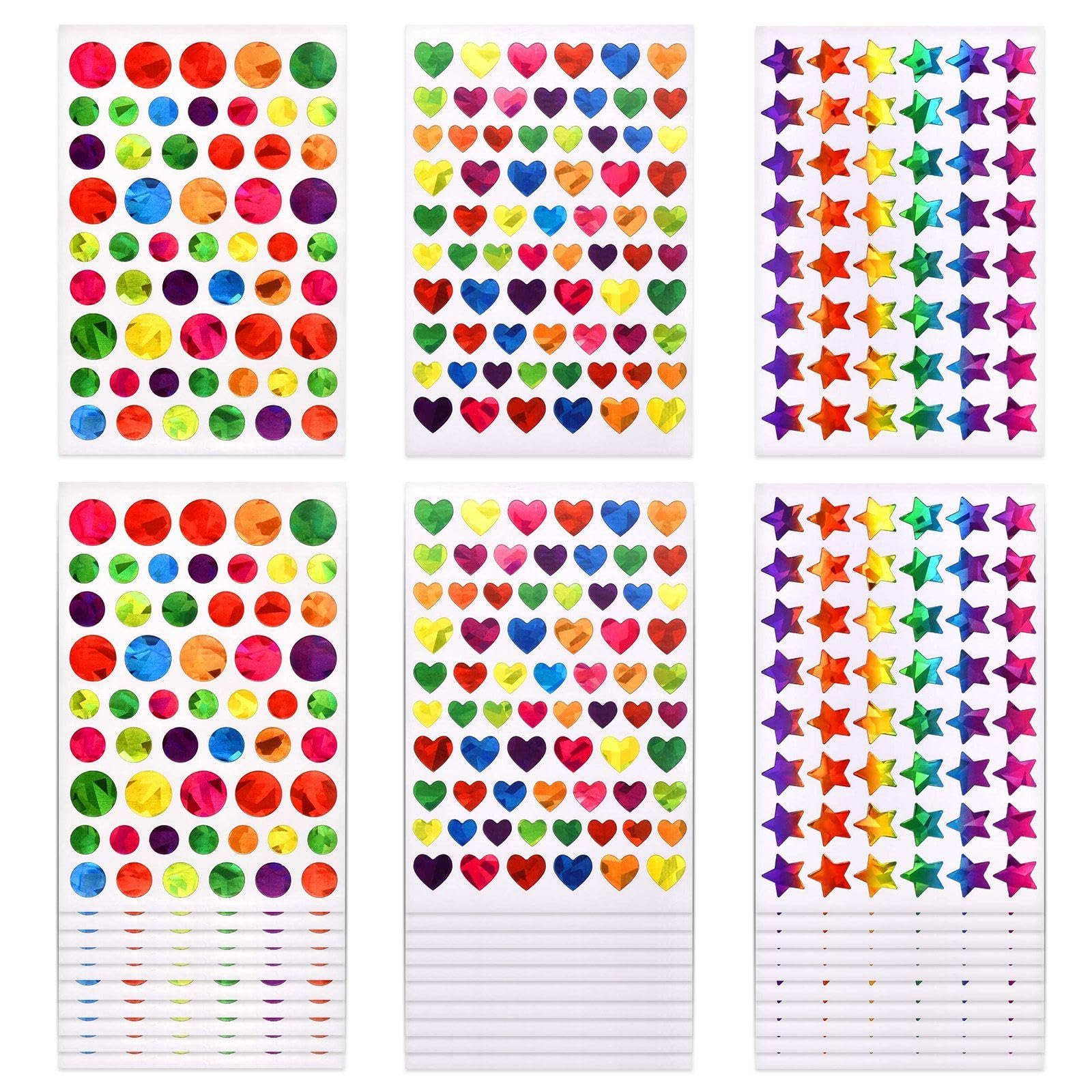 Xmnivate Color 30 Reward Stickers, Flashing Stickers, Student Encouragement Decoration Stickers, Suitable For Diy Hand Account, Water Cup, Notebook Decoration.