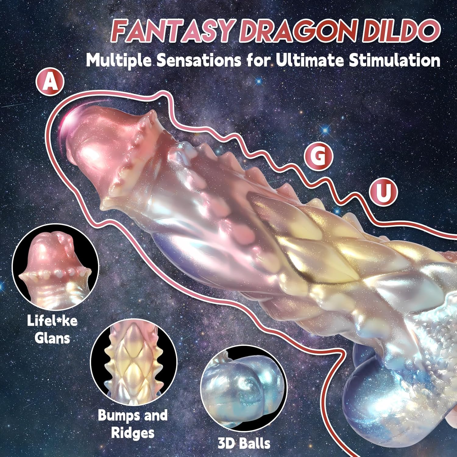 Monster Dragon Dildo Huge Thick Dildo - 11.6'' Big Fantasy Horse Anal Dildo with Strong Suction Cup, 2.91LB Giant Soft Silicone Realistic Dildo for G-Spot Anal Play, Adult Sex Toys for Women Men Gay