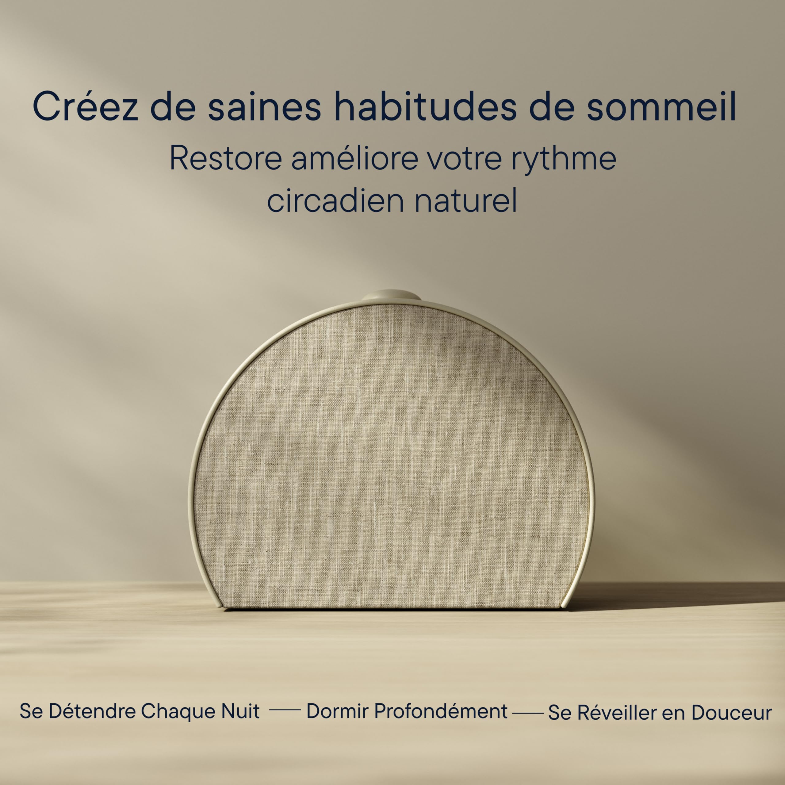 Hatch Restore 3 Réveil simulateur d’Aube et réveil Lumineux avec Machine à Sons et lumière Intelligente – Bruit Blanc, Routine de Sommeil sans écran