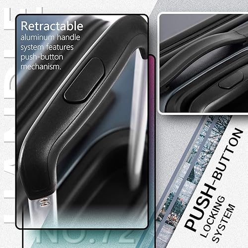 Miniatura 5 de COOLIFE - Juego de equipaje set de 3 valijas extensibles de PC ABS con candado TSA y ruedas giratorias Gris B07PY6P455