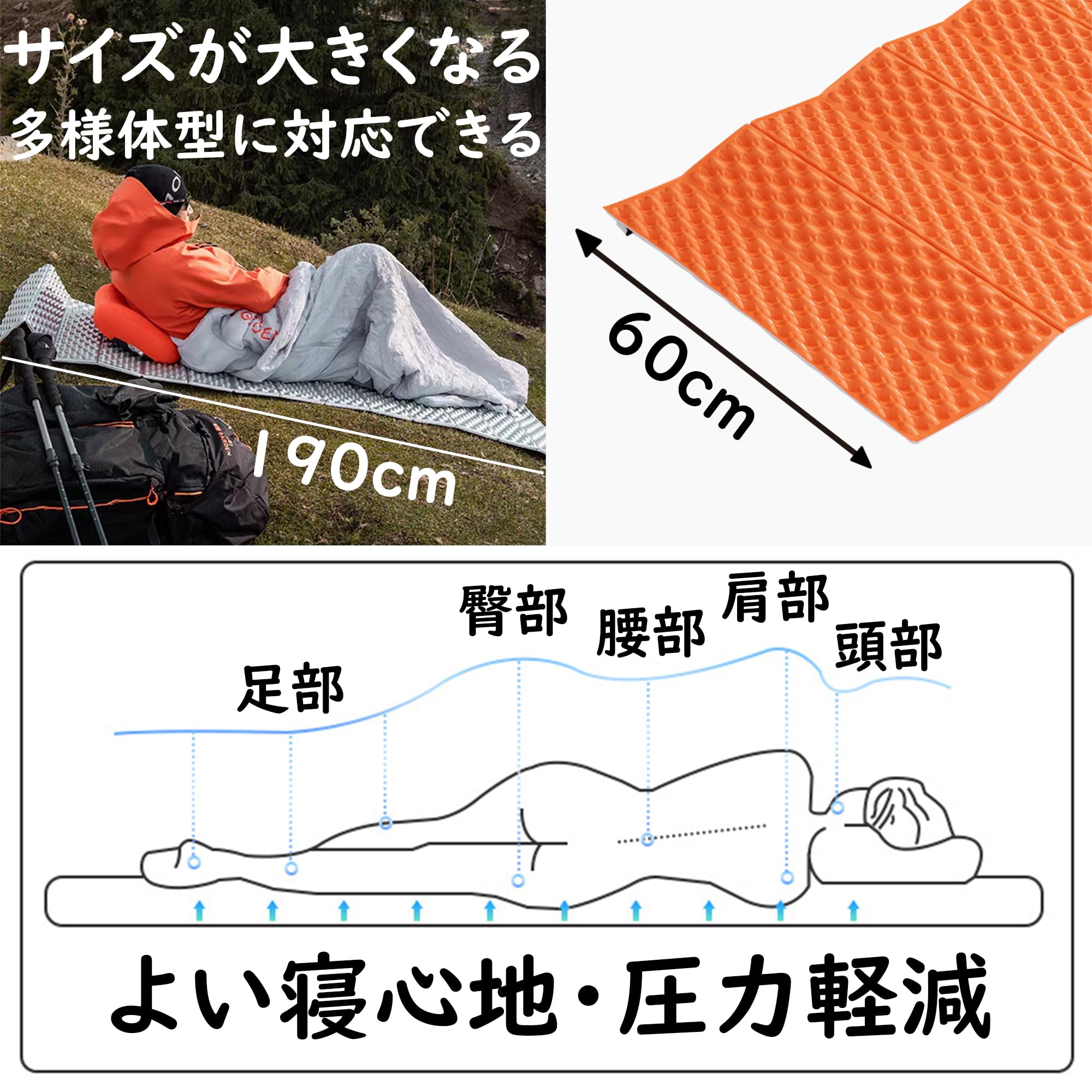 Amazon | R値2.6 キャンプ マット 1℃以上 保温 断熱 車中泊 マット 厚
