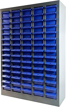 Parts Cabinet Bolt and Nut Tool Storage 75 Drawers Bolt Bin Hardware Organizer with Dividers and Labels
