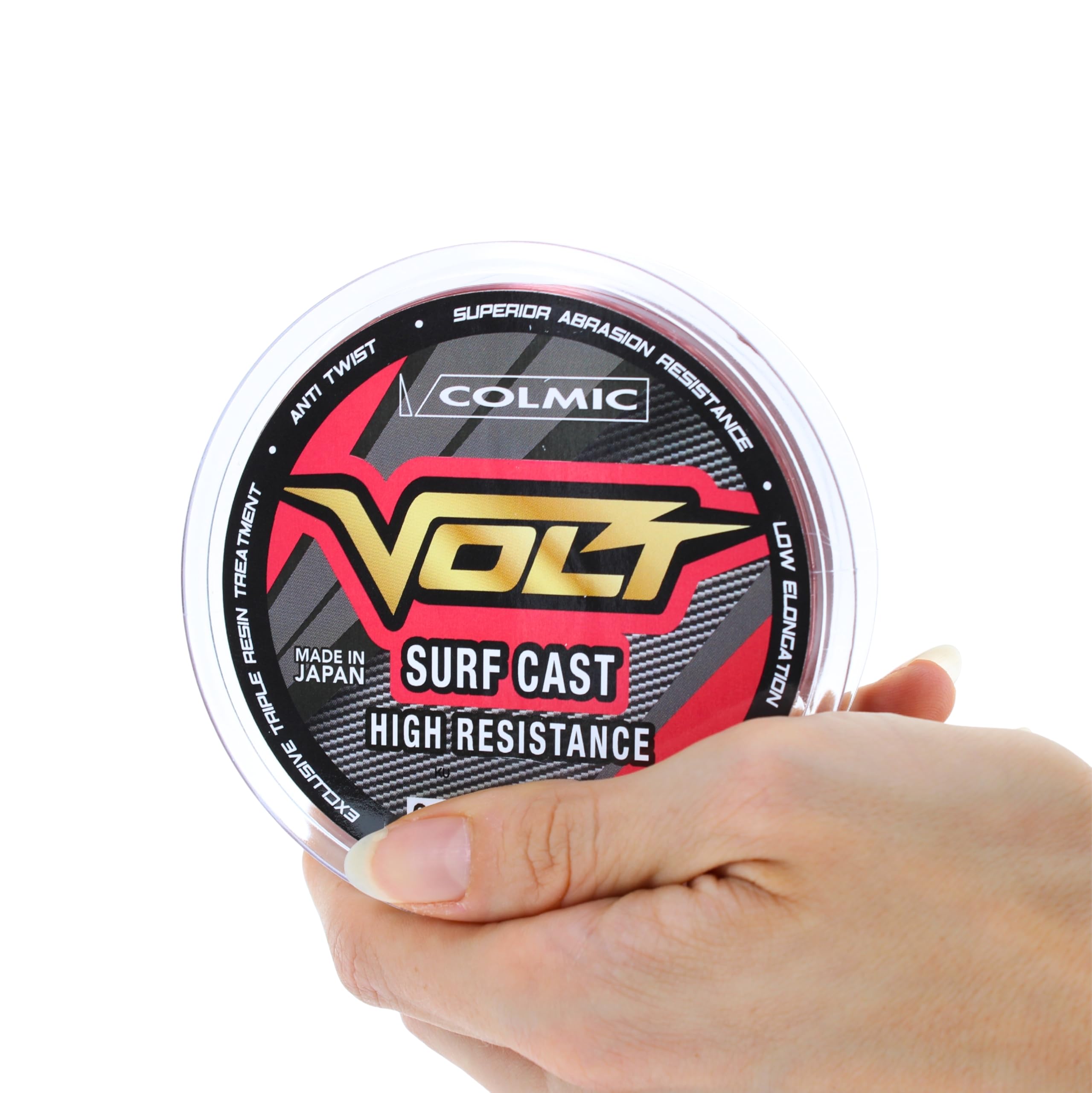 Colmic VOLT Surf Cast – Monofilamento de pesca de nailon fabricado en Japón – Alta resistencia a la abrasión, Anti Twist, revestimiento de resina de fluorina – Bobina 150 m/300 m/1000 m/2000 m