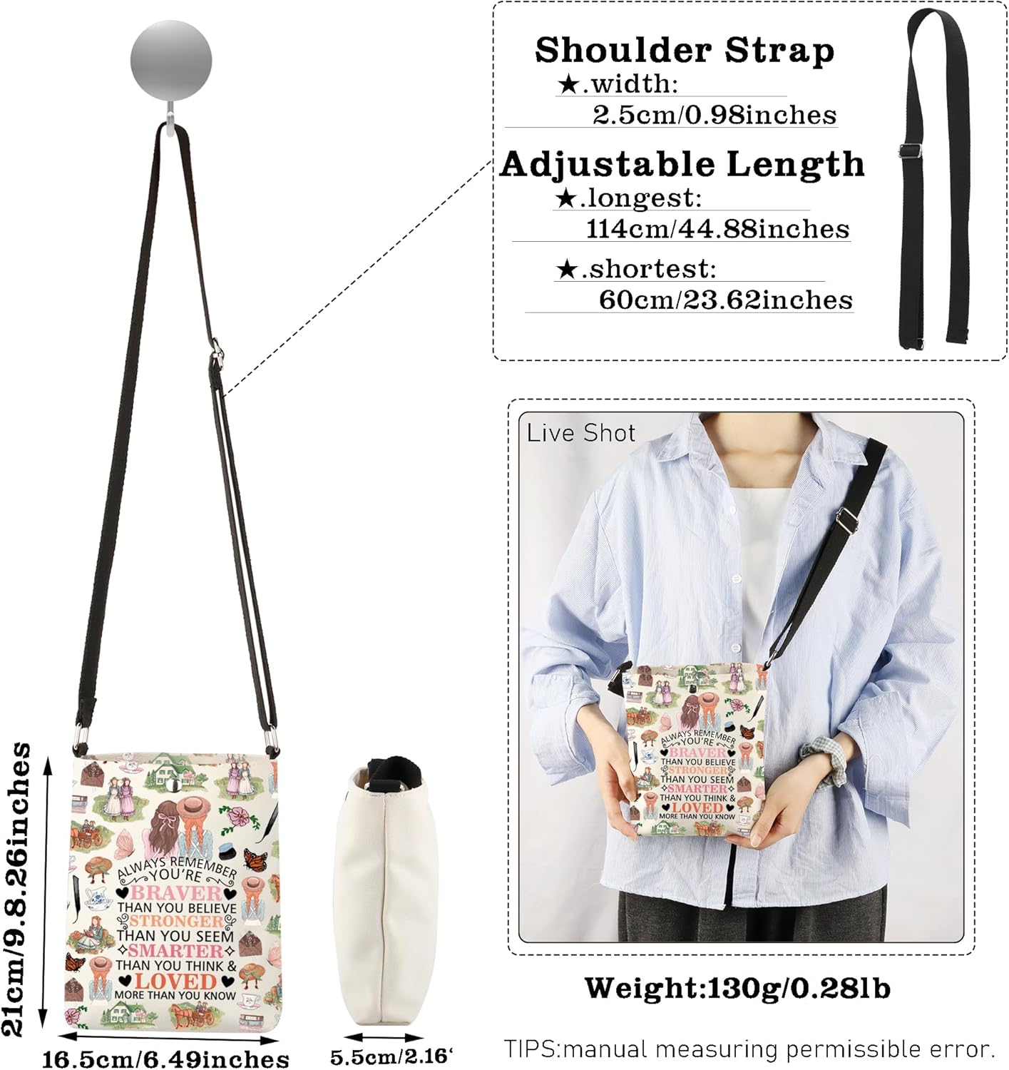 CMNIM Book Inspired Crossbody Bag Farm Movie Gift Book Literary Gifts for Readers Always Remember You’re Braver - Image 5