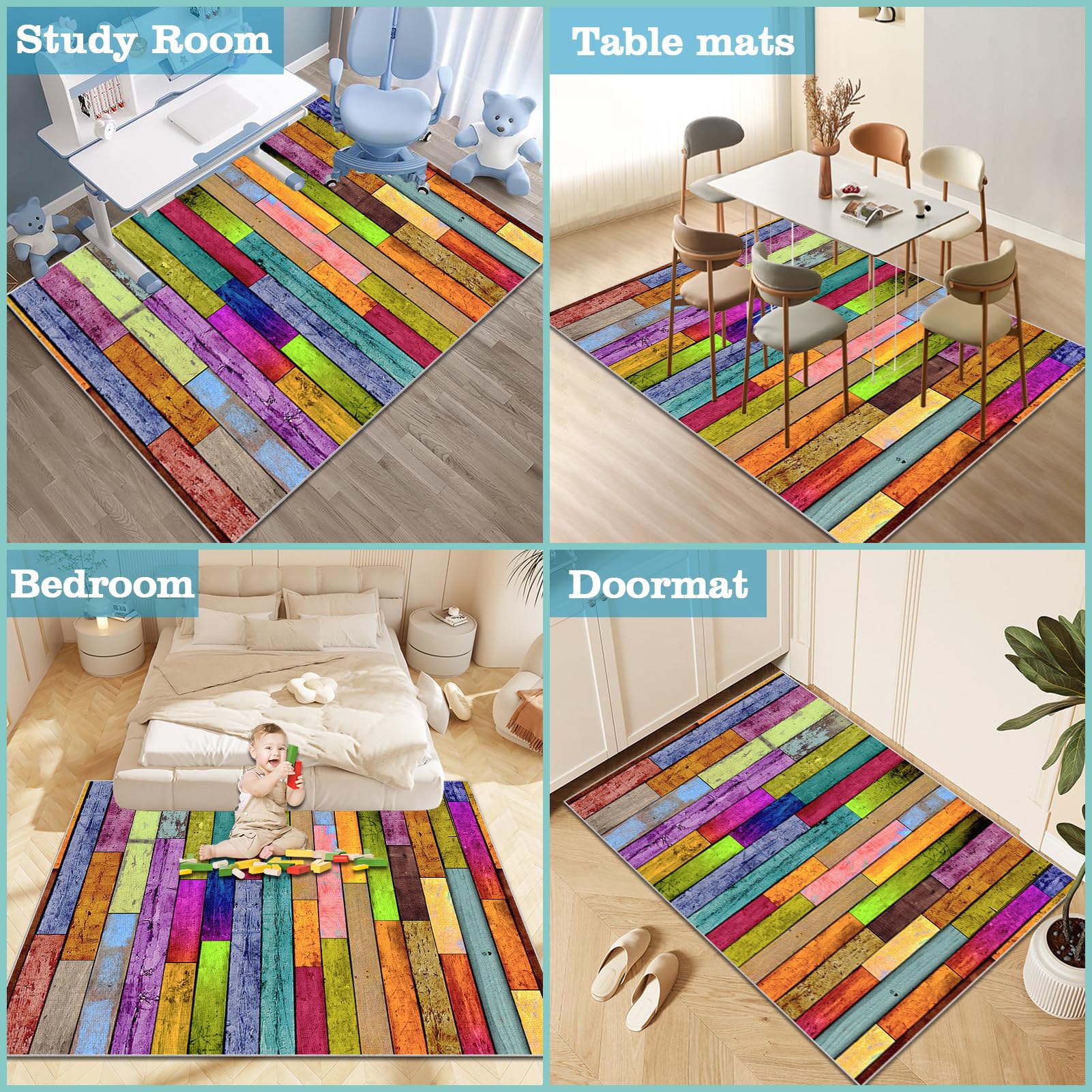 Bodenschutzmatte Bürostuhl Verschiedene Größen Bürostuhl Unterlage geeignet für Parkett Laminat Teppich Fliesen Hartböden Rechteckig Non Slip Gaming Schreibtischstuhl Schutz Matte 140 x 200 cm