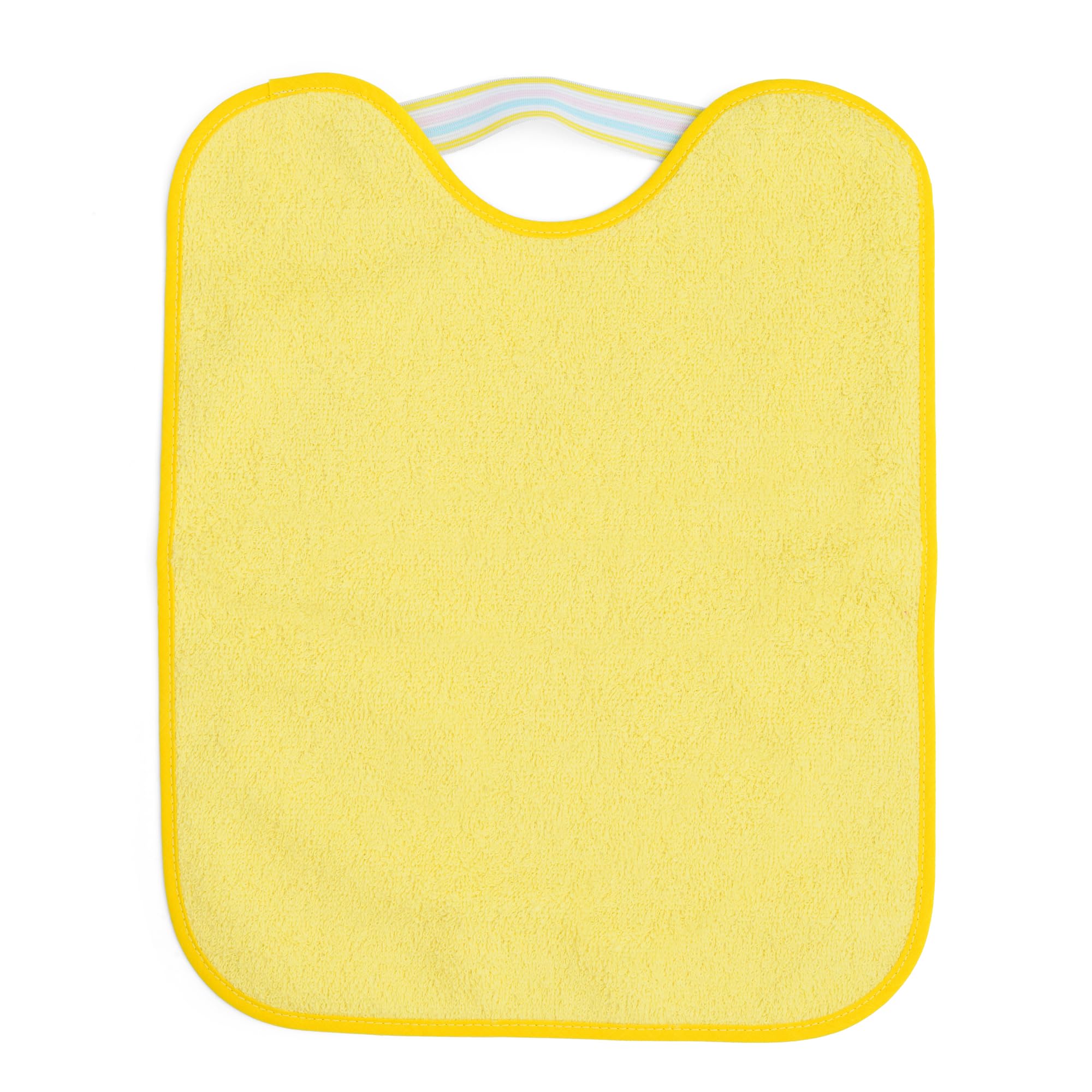 Ti TIN| Lot de 4 Bavoirs Éponges Imperméables| 33x36 cm | 90% Coton 10% polyester - Bavoirs Bébés de plus de 1 an - Fermeture Élastique - Doublure Vinyle - Motif et Couleur unie - 320gr/m²