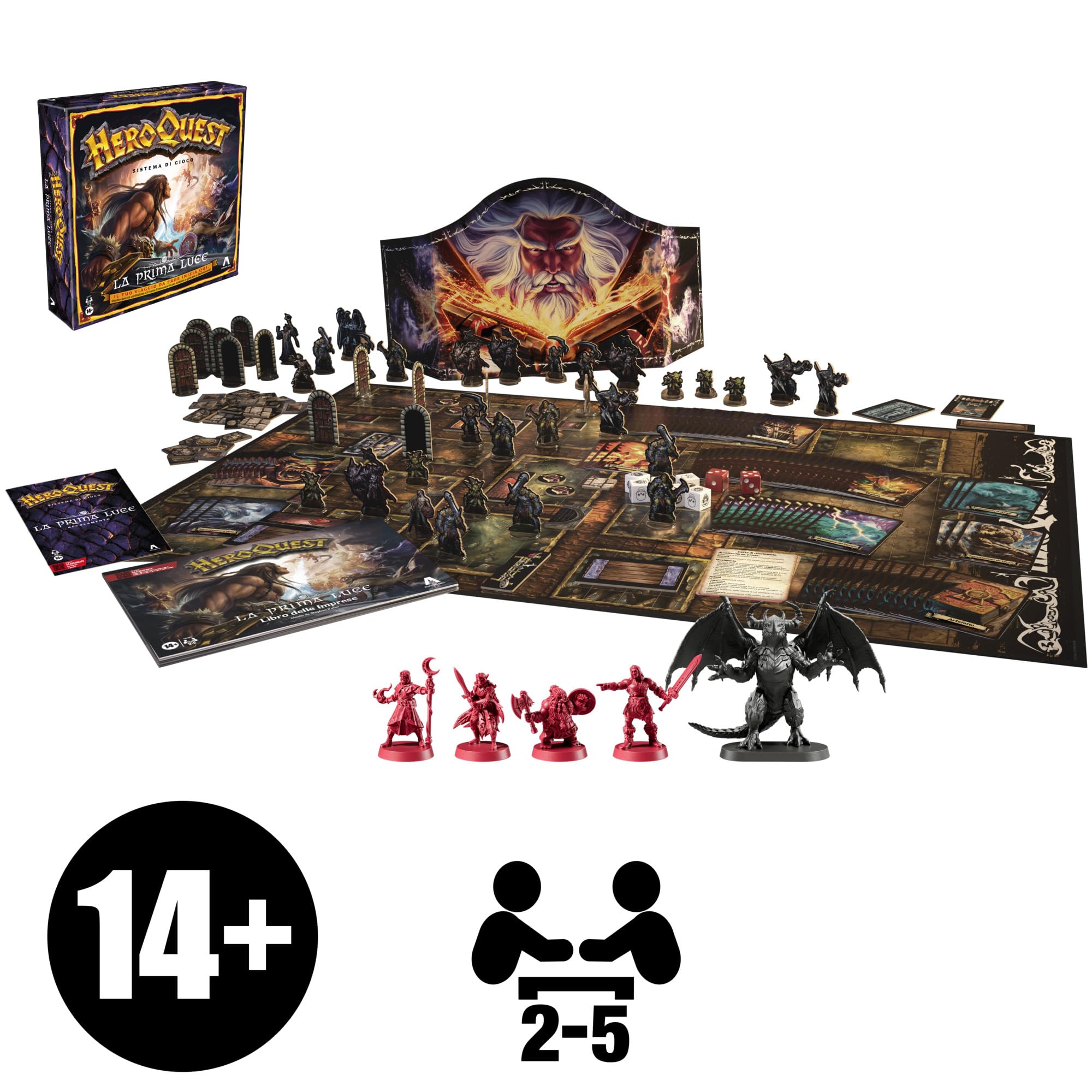 Avalon Hill, Système de Jeu HeroQuest La première lumière, Jeu de société - Version italienne