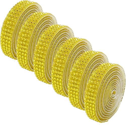 Miniatura 21 de 6 rollos de cinta autoadhesiva con diamantes de imitación de diamantes de imitación, cinta adhesiva para manualidades con diamantes de imitación