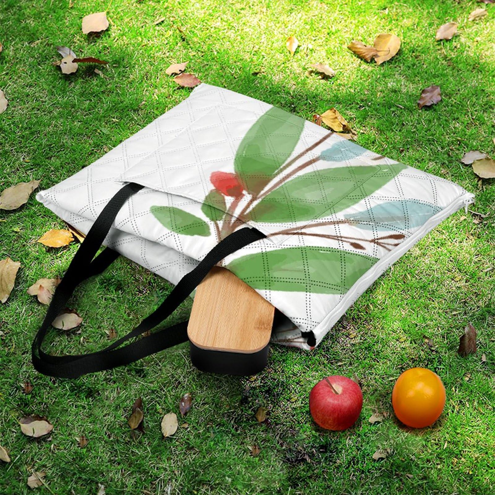 3D Stampa Ghirlanda Coperta Picnic Impermeabile Stuoia Spiaggia Pieghevole Coperta Da Picnic Per Spiaggia, Campeggio, Escursioni E Gite 200x200cm