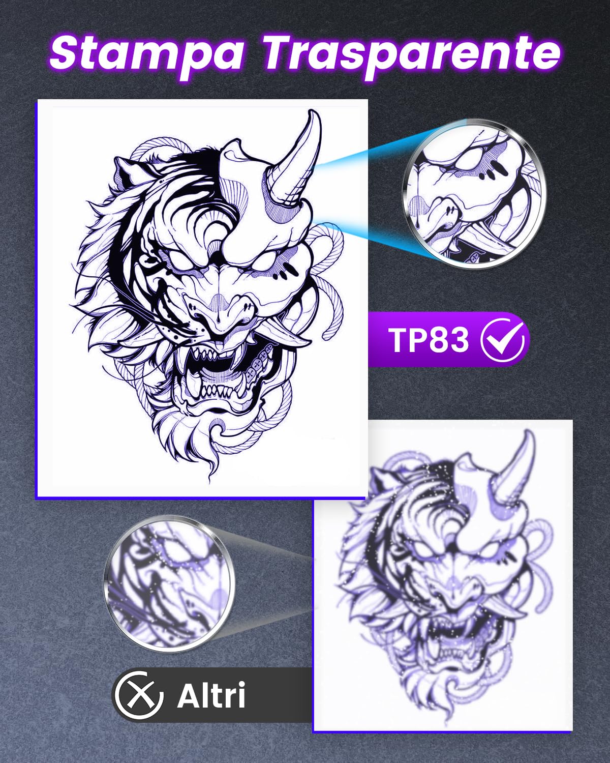 ASprink Stampante Stencil Tattoo, TP83 Stampante Tatuaggi Bluetooth per Artisti e Principiante di Tatuaggi, Stampante Termica tatuaggi con 10 Fogli di Carta, Compatibile con Smartphone, Tablet e PC
