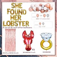 Vista 3 de 53 piezas de decoraciones de langosta para despedida de soltera temática de amigos, regalos de despedida de soltera, despedida de soltera, globos