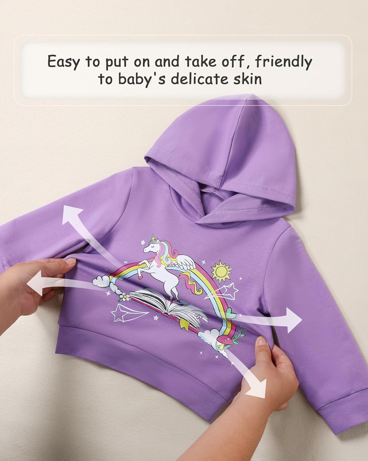 Coco&RARA Toddler Girls Clothes Baby Hoodie Sweatshirt Flower Sweatpants Outfits 2pcs Fall Winter Tracksuit Set 18M-6T - Image 4