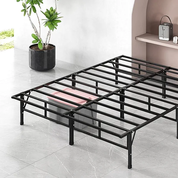 ZINUS SmartBase Compack Mattress Foundation, 14 Inch Metal Bed Frame, No Box Spring Needed, Sturdy Steel Slat Support, King