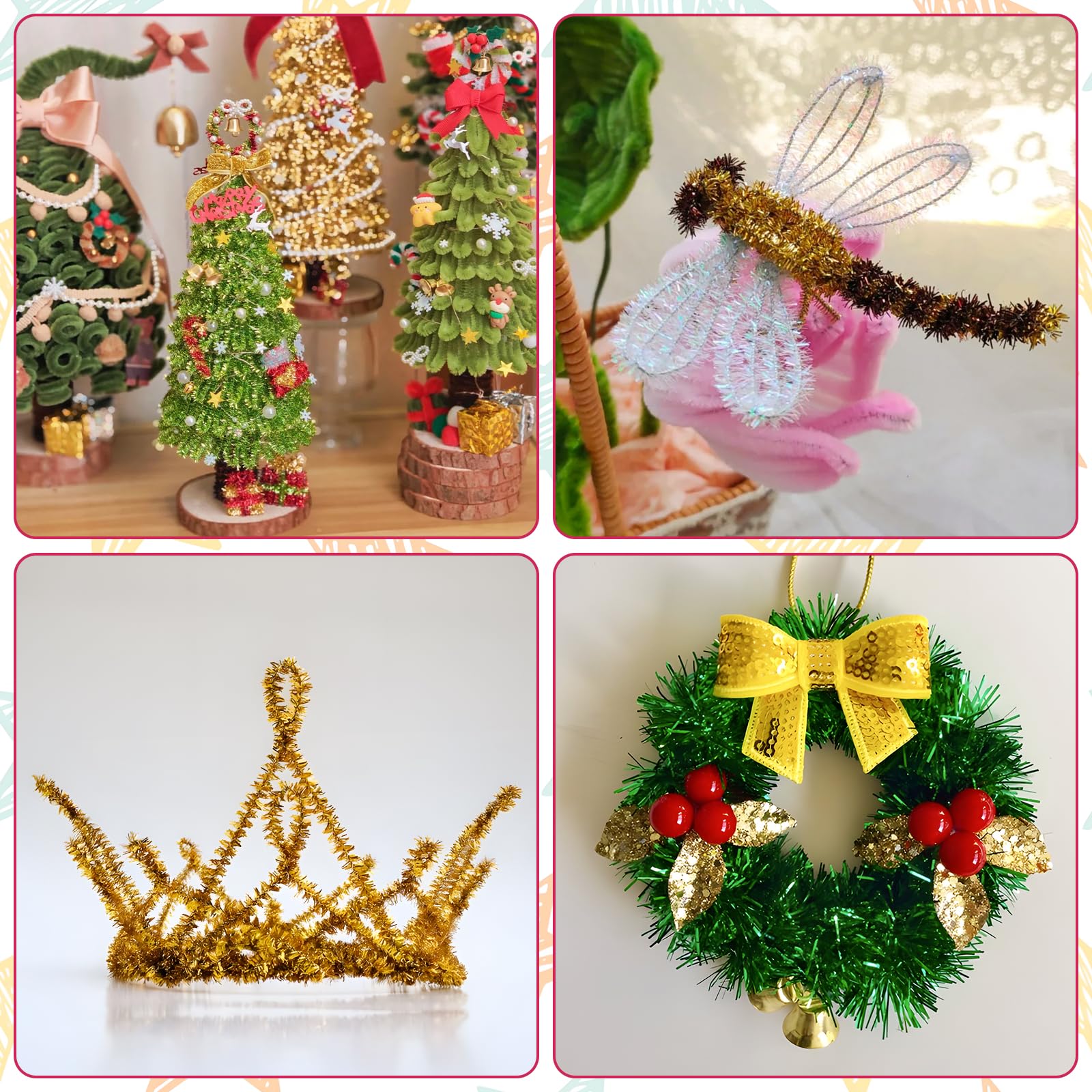 400 Scovolini Ciniglia Colorati - Steli Morbidi Per Lavoretti Creativi, Fai Da Te, Decorazioni - Foto 3