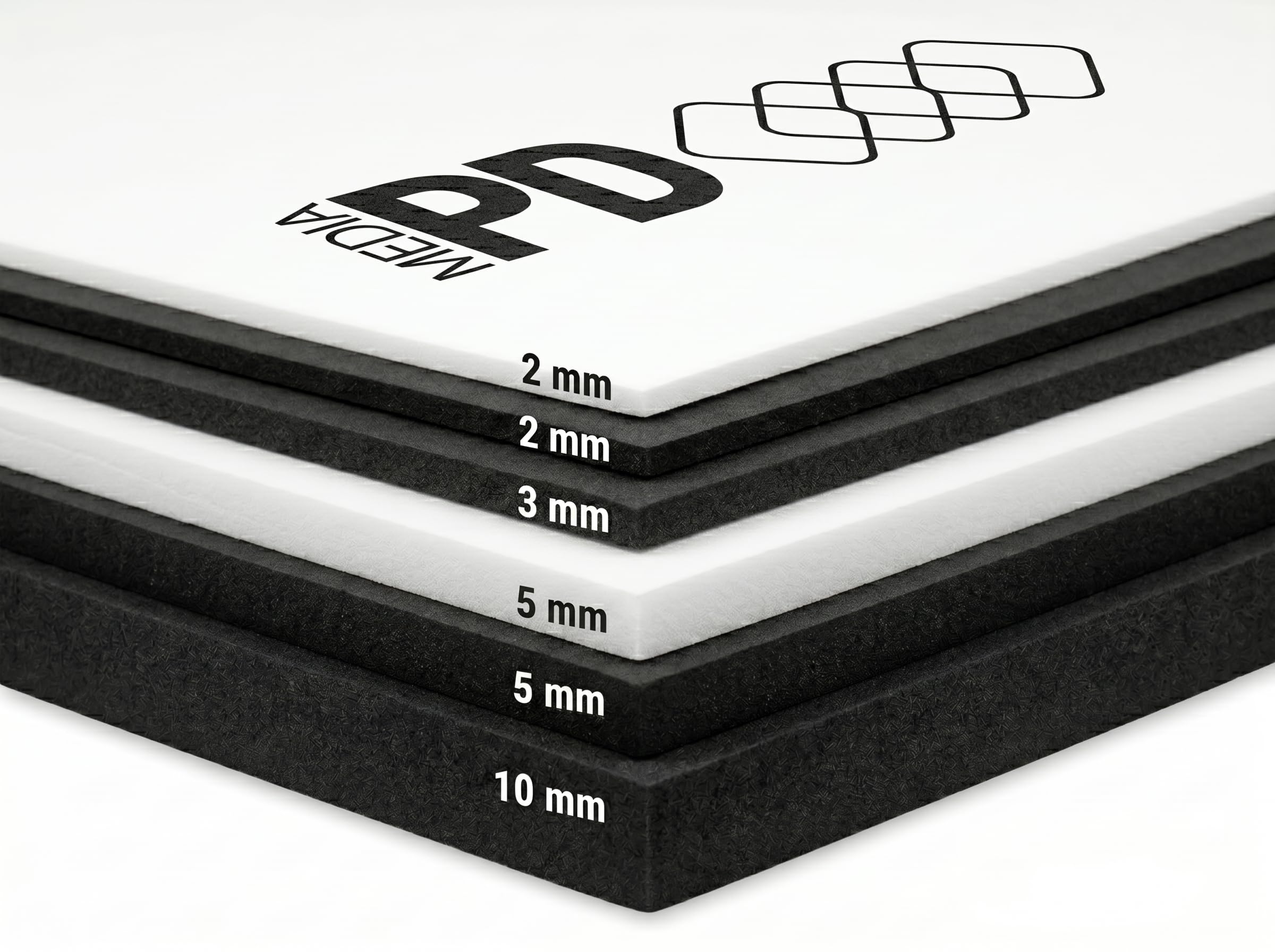 PD Media Pianka EVA 3 mm, 1 sztuka 50x100 cm Czarny - Pianka EVA o wysokiej gęstości 80 kg/m³, termoformowalna płyta z pianki Moosgummi do cosplayu, robótek i DIY