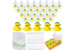 Coworker Gifts for St Patrick's Day by Deekin - 50 Rubber Ducks (with Cards, Bag)