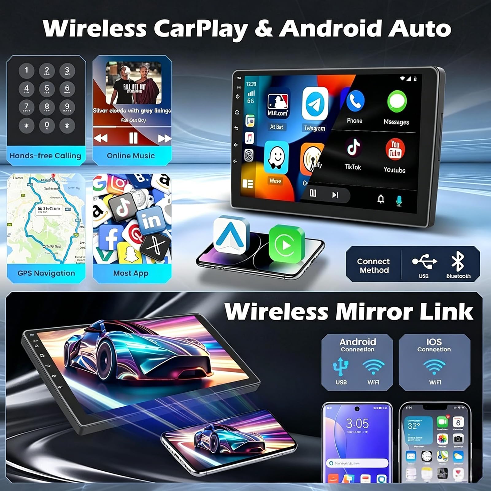 Radio Samochodowe Android 15 do Che-vrolet Malibu 9 2015–2022