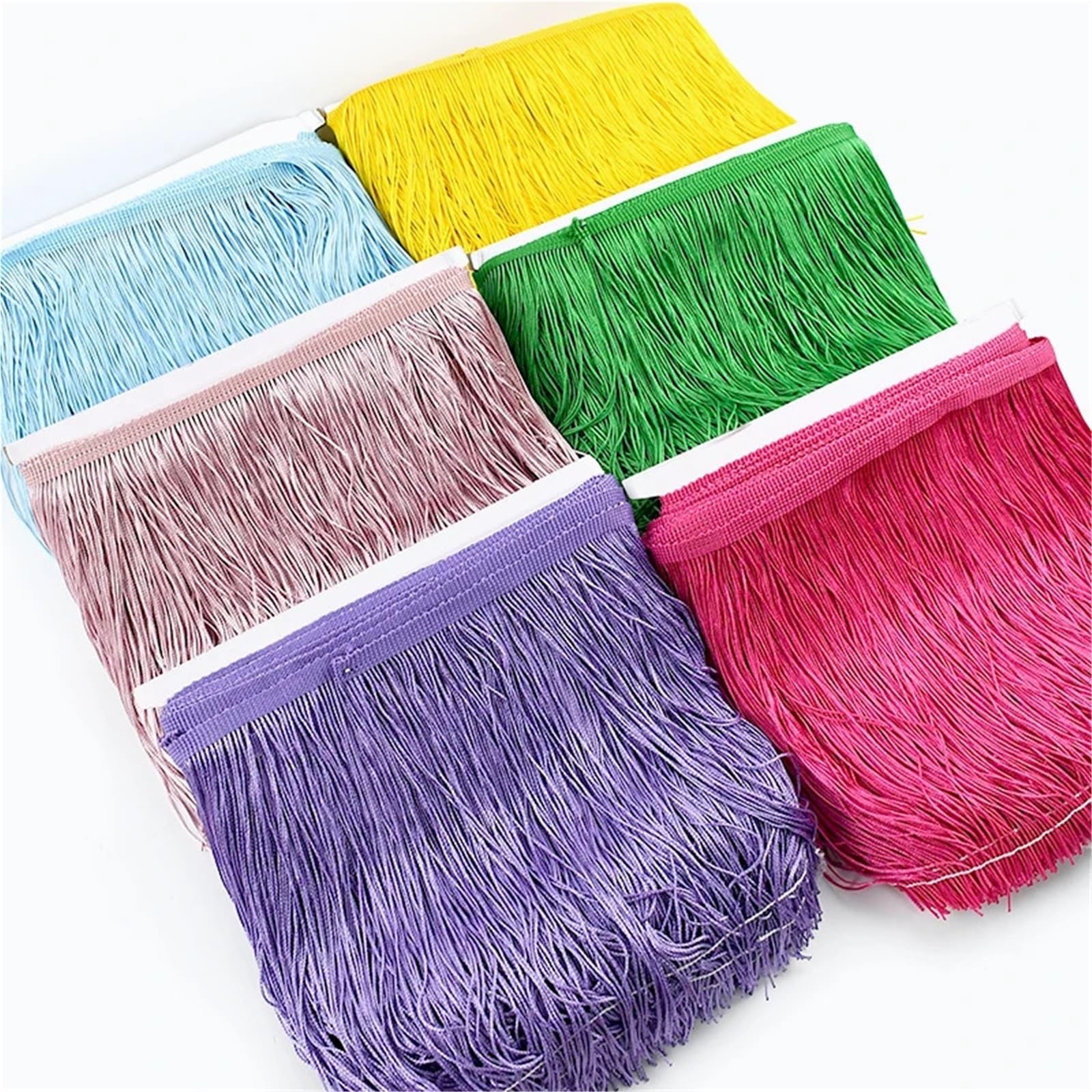 Szeroka koronka z frędzlami, Polyester Tassel Fringe Multicolor 30cm 5M/10M(Color25,30cm-10Meters)