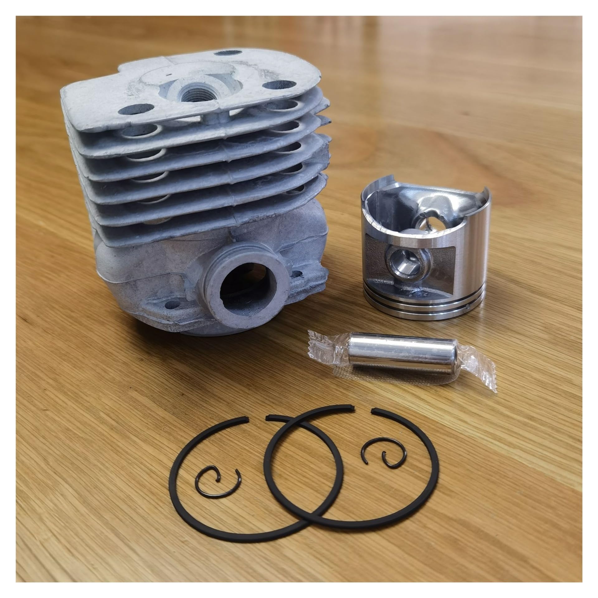 Ctasrim Cylinder Set Compatible With Replace 372 Cylinder Piston Kit 50Mm Plated Chainsaw Spare Parts(Cylinder Set)