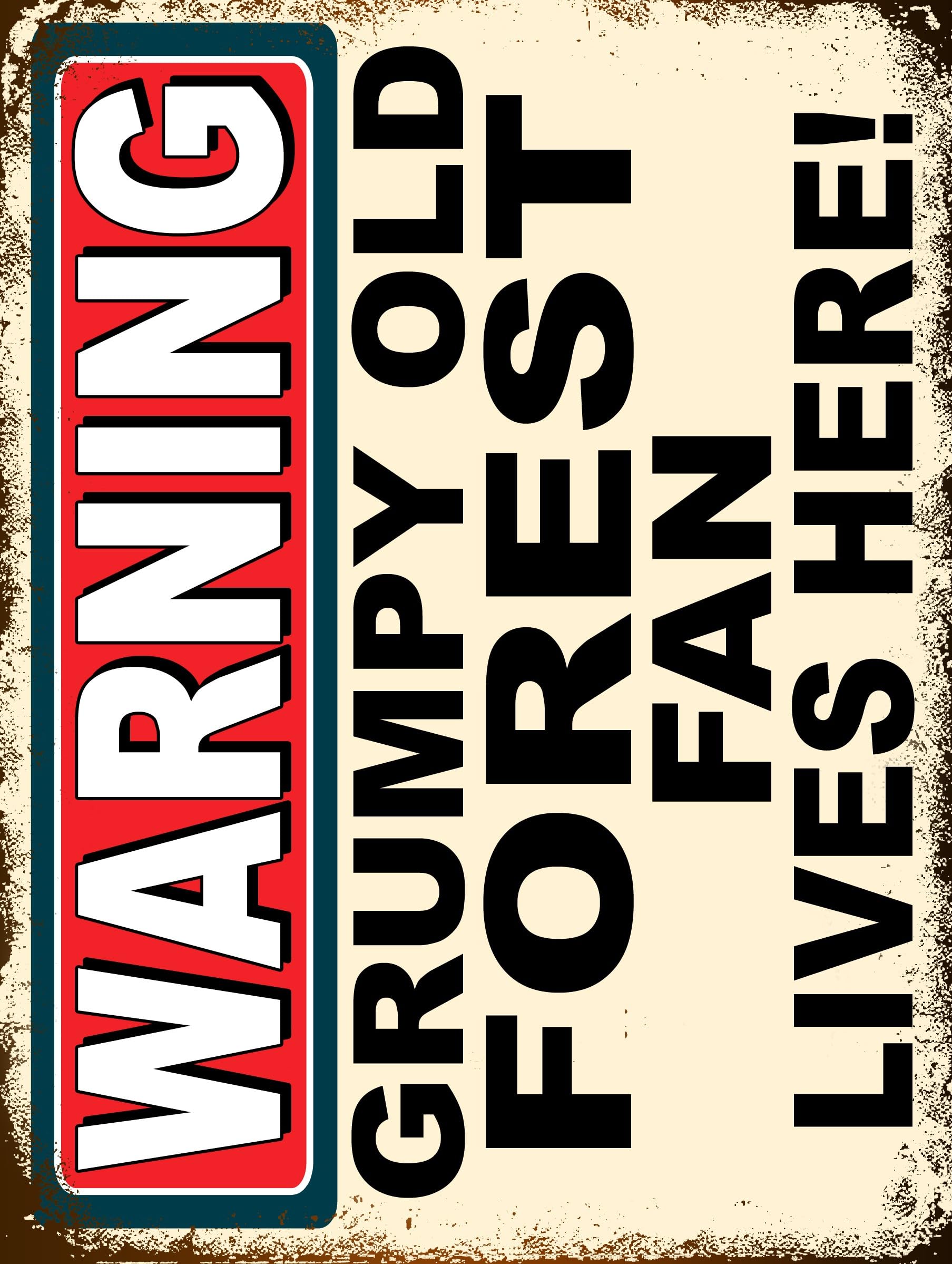 Metal Sign Plaque Print Poster Funny Grumpy Old Forest Fan Lives Here Football Gift Dad Man Cave Shed Home Bar Ref7580 (10X8 inches (Approx)25cmx20cm) — image 1