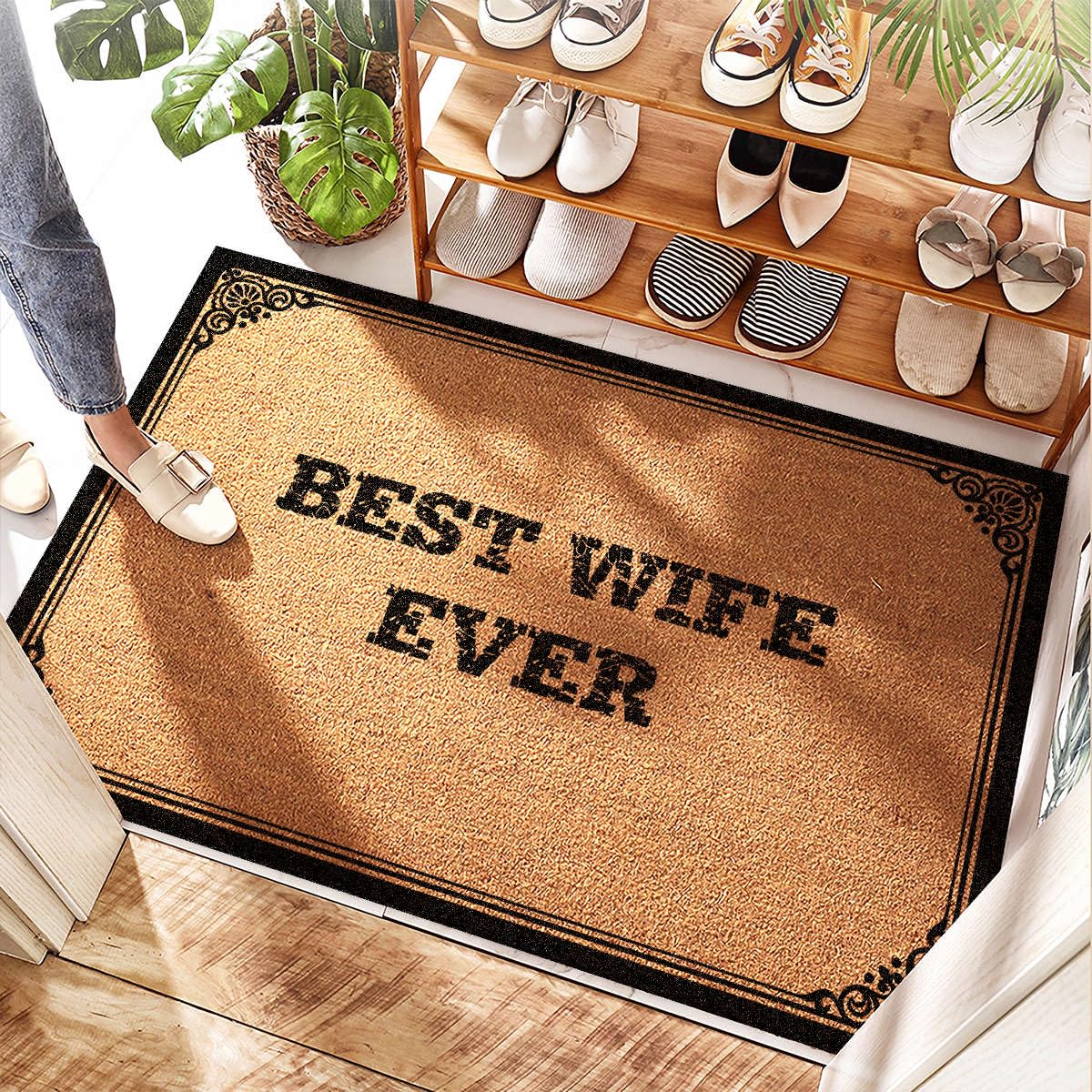 Tapis de sol antidérapant Best Wife Ever, le cadeau idéal pour le porche de la maison