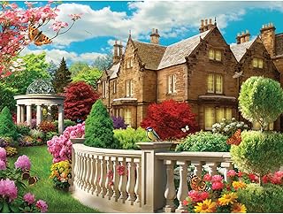 Bits and Pieces - 500 Piece Jigsaw Puzzle for Adults - 18" x 24" - Majestic Mansion - 500 pc Unique Gardens Jigsaw by Alan Giana