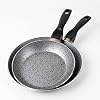 Deconox Papilla Nirvana Eco 2li Tava Seti - 16 cm ve 20 cm Gri Kırçıl Granit Efektli Yanmaz Yapışmaz Pratik Omlet ve Sos Tavası
