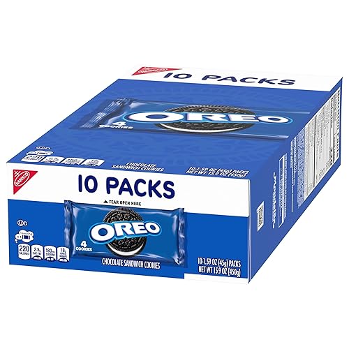 Miniatura 17 de OREO Galletas sándwich de chocolate, 40 paquetes de bocadillos (4 galletas por paquete, 4 cajas)