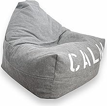 Aiire Modern Design Living Room Bean Bag – 100 x 70 x 70 cm – Bean Bag Chair for Children or Children's Room Decoration with Filling Included – Light Grey