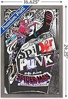 Vista 3 de Marvel Spider-Man: Across The Spider-Verse - Póster de pared de una hoja de Spider-Punk, 22.4 pulgadas de largo x 14.7 pulgadas de ancho, versión