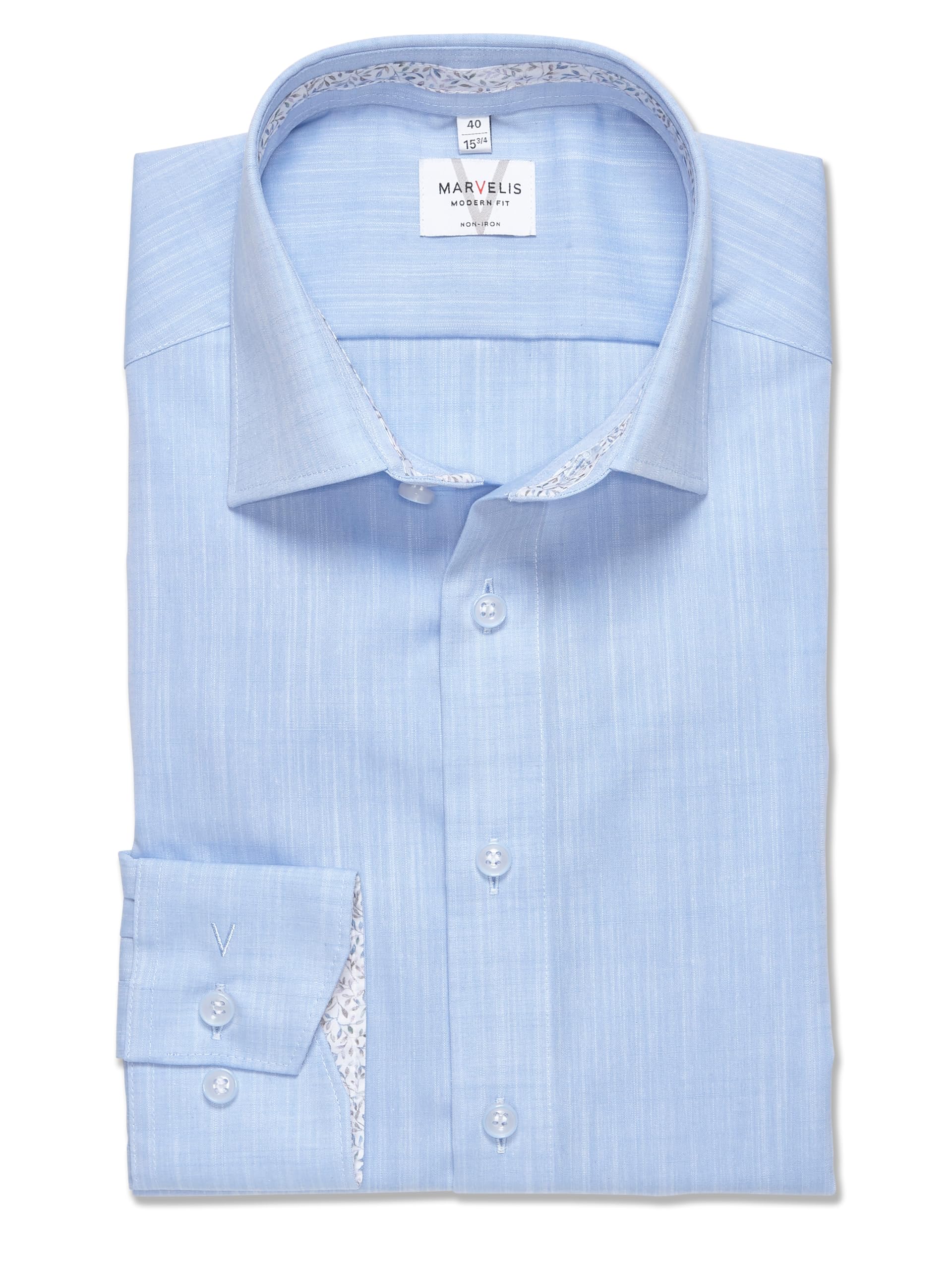 Marvelis Herren Businesshemd Langarm 726614,Einfarbig,Modern Fit,New Kent