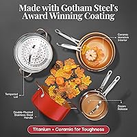 Vista 7 de Gotham Steel 20 Pc Pots and Pans Set Nonstick Cookware + Bakeware Set, Complete Ceramic for Kitchen, Non Stick with Lids, Dishwasher / Oven Safe